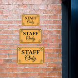 Classic Framed Plus Staff Only Wall or Door Sign | Health And Safety Office Signage