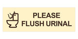 Basic Please Flush Urinal Wall or Door Sign