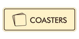 Signs ByLITA Standard Coasters Door or Wall Sign Easy Installation | Durable Construction | Kitchen Essentials | Hygiene | AirBnB Signs
