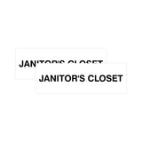 Basic Janitor's Closet Door/Wall Sign (Multipack)