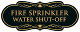 Signs ByLITA Designer Fire Sprinkler Water Shut-off Sign - Easy Installation | Durable Wall or Door Sign