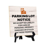 Quiet Zones & Visitor Instructions Table Signs 5"x 5" Square Table Sign With Acrylic Easel