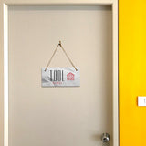 Tool Shed 5x10 Hanging Plus Wall or Door Sign | Rustic Twine | Range of Vibrant Decor Styles | Room Signs For Home and Business