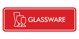 Signs ByLITA Standard Glassware Door or Wall Sign Easy Installation | Durable Construction | Kitchen Essentials | Hygiene | AirBnB Signs