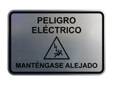Signs ByLITA Classic Framed Peligro Eléctrico Manténgase Alejado Door or Wall Sign Easy Installation | Health And Safety | Building And Hospitality