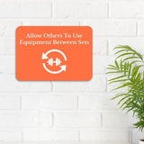 Classic Framed Plus Allow Others To Use Equipment Between Sets Door or Wall Sign | Gym Etiquette