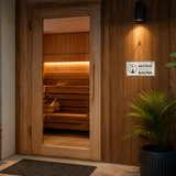Please Shower Before Entering Sauna' - 5 x 10" Hanging Sign | Spa/Sauna Signage