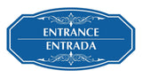 Signs ByLITA Victorian Entrance-Entrada Bilingual Wall or Door Sign