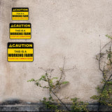 Classic Framed Plus Caution This Is A Working Farm Please Use Common Sense Door or Wall Sign | Farm/Barn Warning Signage