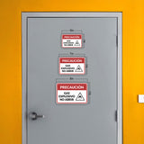 Classic Framed Plus Precaución Gas Explosivo - No Abrir Door or Wall Sign | Business Warning Signage