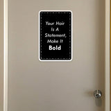 Portrait Round Plus our Hair Is A Reflection Of Your Personality, Let's Make It Shine! Door or Wall Sign | Hair Stylist Inspirational Positive Decoration