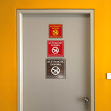 Signs ByLITA Square Automatic Doors Do Not Push or Pull Door or Wall Sign | Public Signage