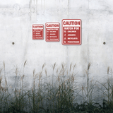 Portrait Round Plus Caution Watch For Children Joggers Bicyclists Pedestrians Wall or Door Sign | Children Safety Signs