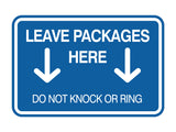 Signs ByLITA Classic Framed Leave Packages Here Do not Knock or Ring Entrance Wall or Door Sign