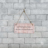 Restroom & Hygiene 5x10 Hanging Wall or Door Signs (Dark Wood)