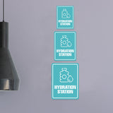 Portrait Round Plus Hydration Station Wall or Door Sign | Business & Public Signage