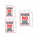 Portrait Round Plus Keep Out No Hunting Fishing Trespassing Wall or Door Sign | Public Signage