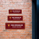 Standard Plus Fire Sprinkler Riser Room Door or Wall Sign | Business and Workplace Safety Signage