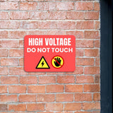 Classic Framed Plus High Voltage - Do Not Touch Door or Wall Sign | Safety and Maintenance