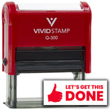 Vivid Stamp Let's Get This Done Self-Inking Rubber Stamps Teachers And Schools | Motivational Stamps For Children | Re-inkable Ink Pad