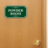 Notched Standard Powder Room Wall or Door Sign