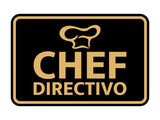 Signs ByLITA Classic Framed Chef Directivo Door or Wall Sign