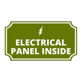 Notched Standard Electrical Panel Inside Wall or Door Sign | Facilities and Rooms Sign