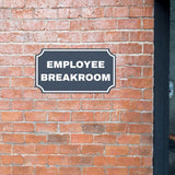 Notched Standard Employee Breakroom Wall or Door Sign | Facilities and Rooms Sign