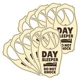 Day Sleeper Do Not Knock Door Hanger | House or Business Door Sign