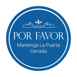 Signs ByLITA Circle Por favor Mantenga La Puerta Cerrada Wall or Door Sign