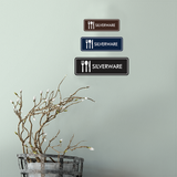 Signs ByLITA Standard Silverware Door or Wall Sign Easy Installation | Durable Construction | Kitchen Essentials | Hygiene | AirBnB Signs
