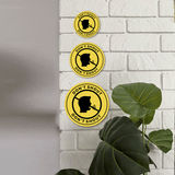 Circle Plus Don't Shout Wall or Door Sign | Safety Signs For Babies and Toddlers Daycare