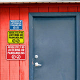 Signs ByLITA Classic Framed Absolutely No Loitering or Panhandling Wall or Door Sign