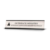 Church Leader Role and Titles 2 x 10" Desk Sign with Aluminium Frame