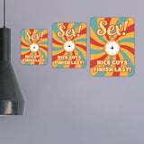 Portrait Round Plus Sex! Nice Guys Finish Last! Wall or Door Sign | Funny Naughty Decor