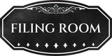Victorian Plus Filing Room Wall or Door Sign | Legal and Courtroom Decoration