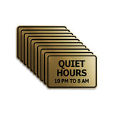 Signs ByLITA Classic Framed, Quiet Hours 10 pm to 8 am Wall or Door Sign (Multipacks)