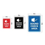 Signs ByLITA Portrait Round Sound Check Area Door or Wall Sign Easy Installation | Directing Artists & Co-Workers | Music | Concert | Festivals