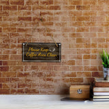 Please Keep Coffee Area Clean 5x10 Hanging Plus Wall or Door Sign | Home & Office Decor