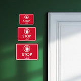 Classic Framed Plus Stop - قف Door or Wall Sign | Bilingual General Signs - Arabic