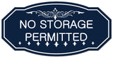 Signs ByLITA Victorian No Storage Permitted Sign - Easy Installation | Durable Wall or Door Sign