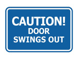 Signs ByLITA Classic Framed, Caution Door Swings Out Wall or Door Sign