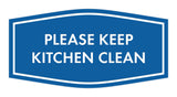 Signs ByLITA Fancy Please Keep Kitchen Clean Sign - Kitchen Signs | Durable Material | Cleaning Reminder | Easy Installation Wall or Door Sign