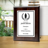 Surfing Customizable Wooden Award Plaque | Easel Mount Option | Achievement and Recognition Personalizable Plaques