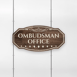 Victorian Plus Ombudsman Office Wall or Door Sign | Legal and Courtroom Decoration