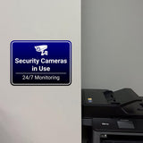 Classic Framed Plus Security Cameras in Use – 24/7 Monitoring Door or Wall Sign | General Security Notices