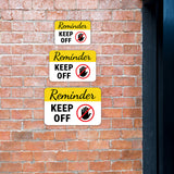 Classic Framed Plus Reminder Keep Off Door or Wall Sign | Health & Safety Signage