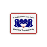 Classic Framed Plus A Grateful Heart Lives Here: Honoring Veterans Daily Door or Wall Sign | 2nd Amendment Protection