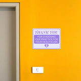 Classic Framed Plus Thank You for Choosing Our Practice for Your Healthcare Door or Wall Sign | Medical Facility Greeting & Reception