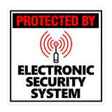 Square Plus Protected By Electronic Security System Door or Wall Sign | Warning Signage